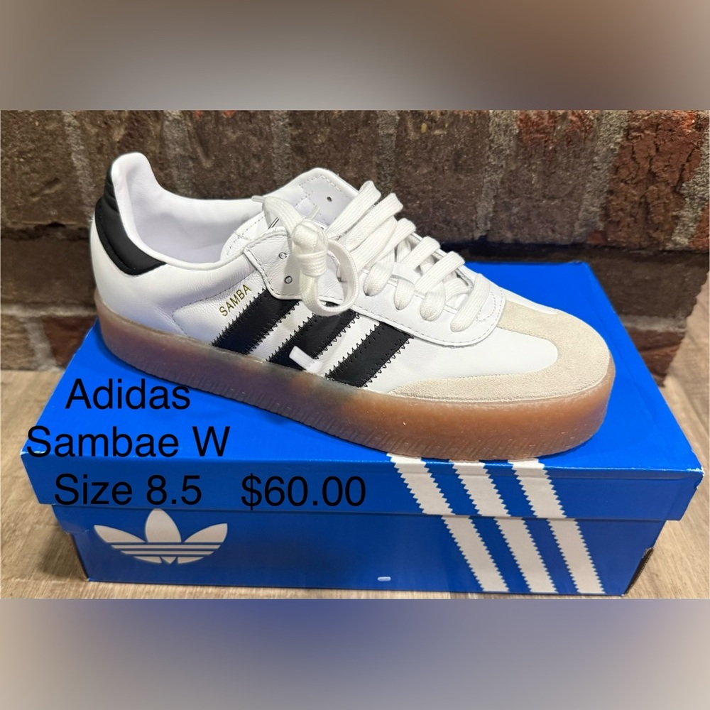 Adidas Samba White and Black Shoes